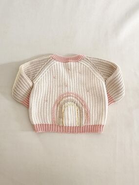 Wild Wawa Chunky Rainbow Cardigan 2-3y